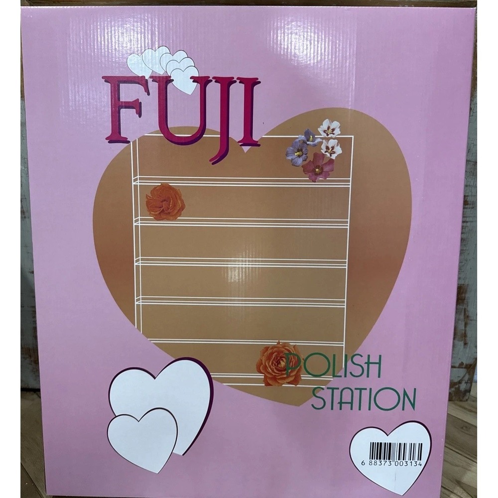 NIB Fuji Polish Station 6-Tier Wall Nail Polish Display Rack 28x20.5